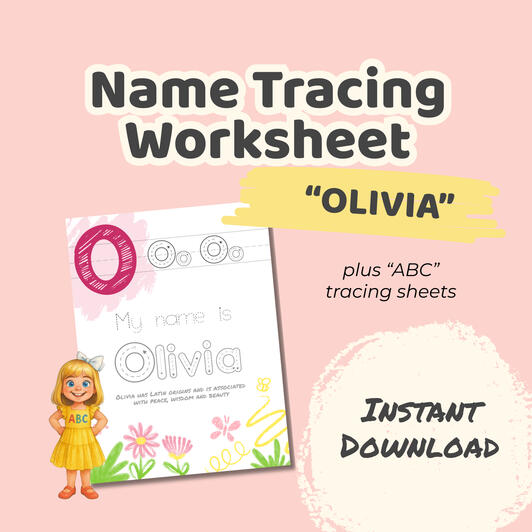 Girl Name Tracing Sheets