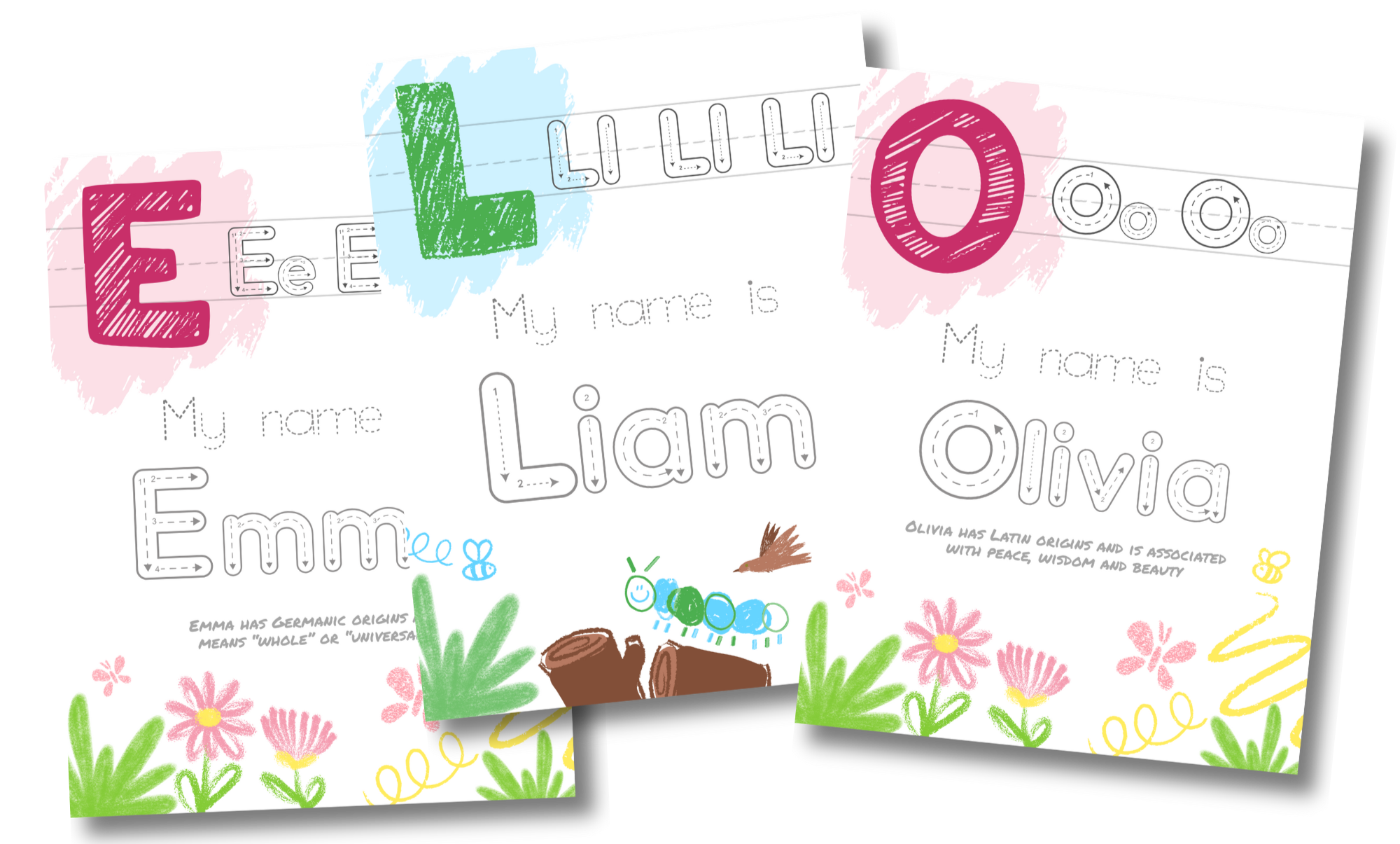 Boy Name Tracing Sheets